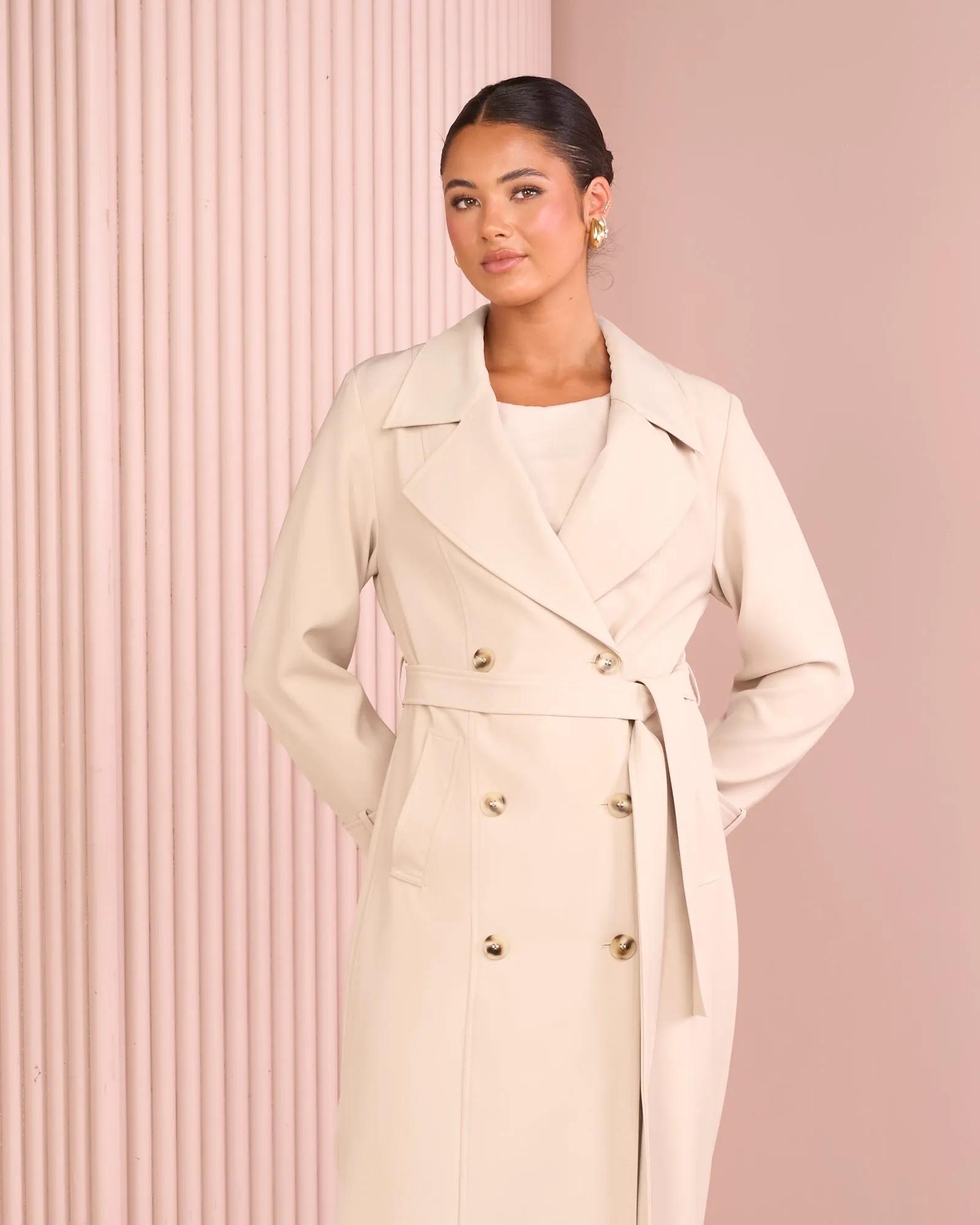 Allie Longline Trench Coat