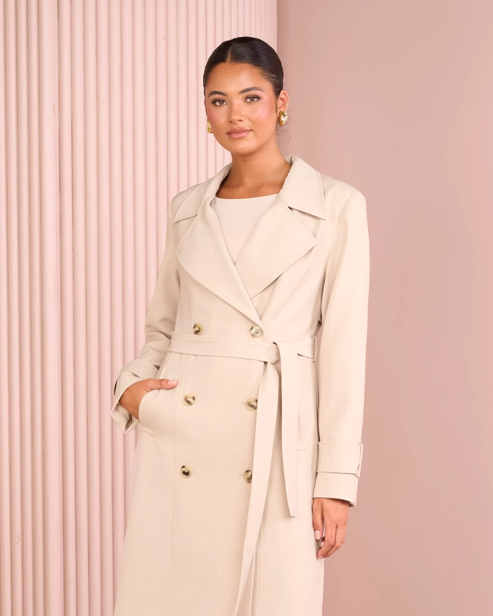 Allie Longline Trench Coat