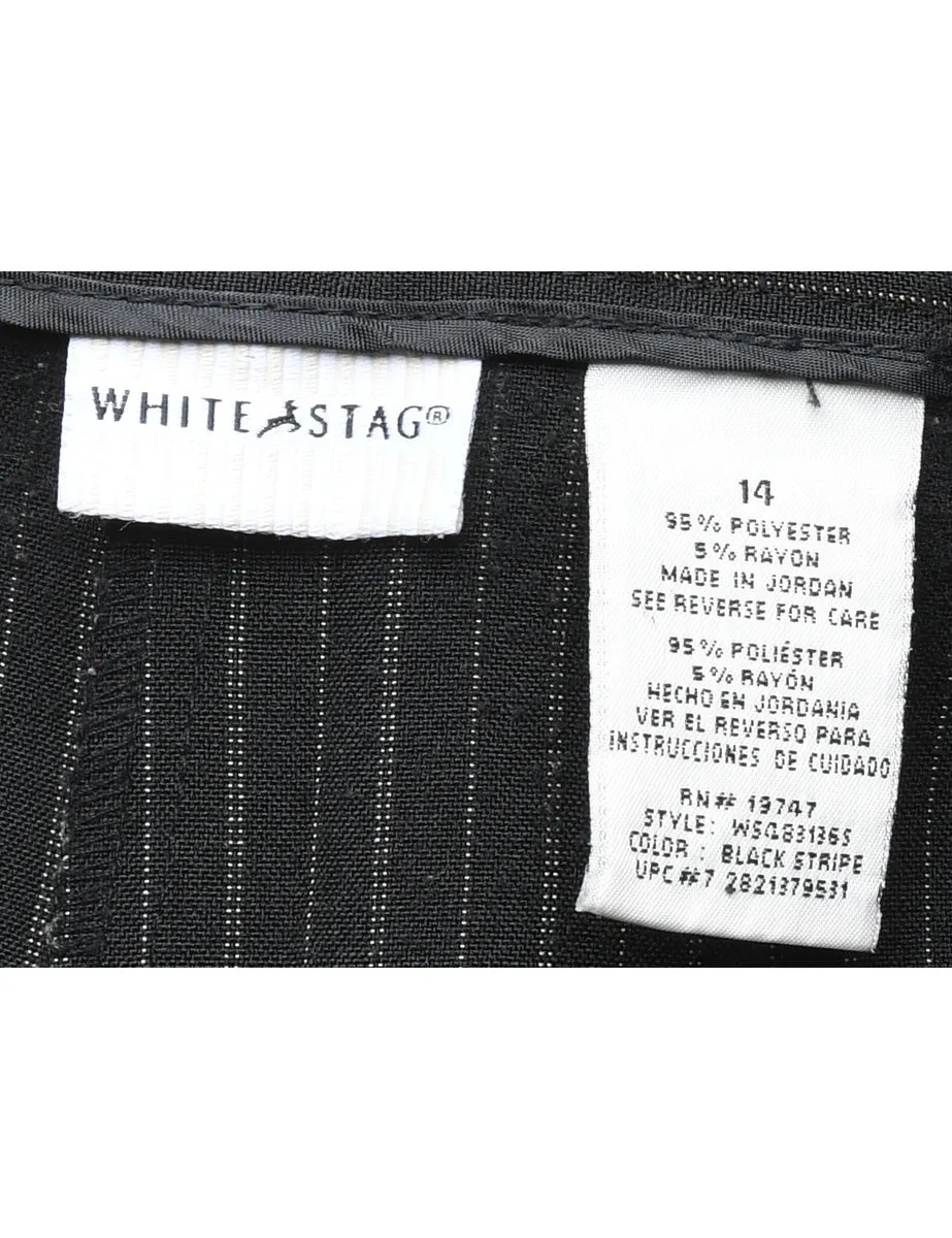 Black Striped Trousers - W36 L30