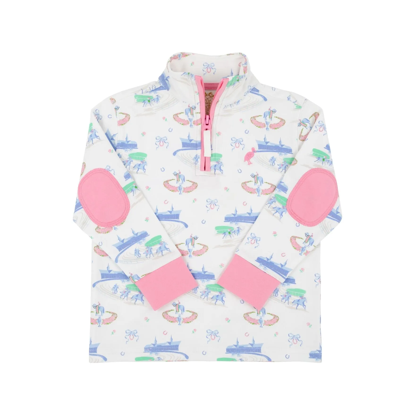Derby Day Darling/Hamptons Hot Pink Canter Collar Half-Zip