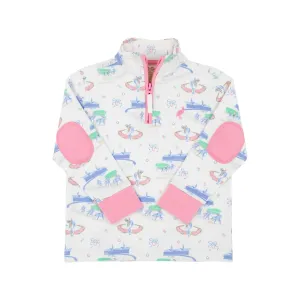 Derby Day Darling/Hamptons Hot Pink Canter Collar Half-Zip