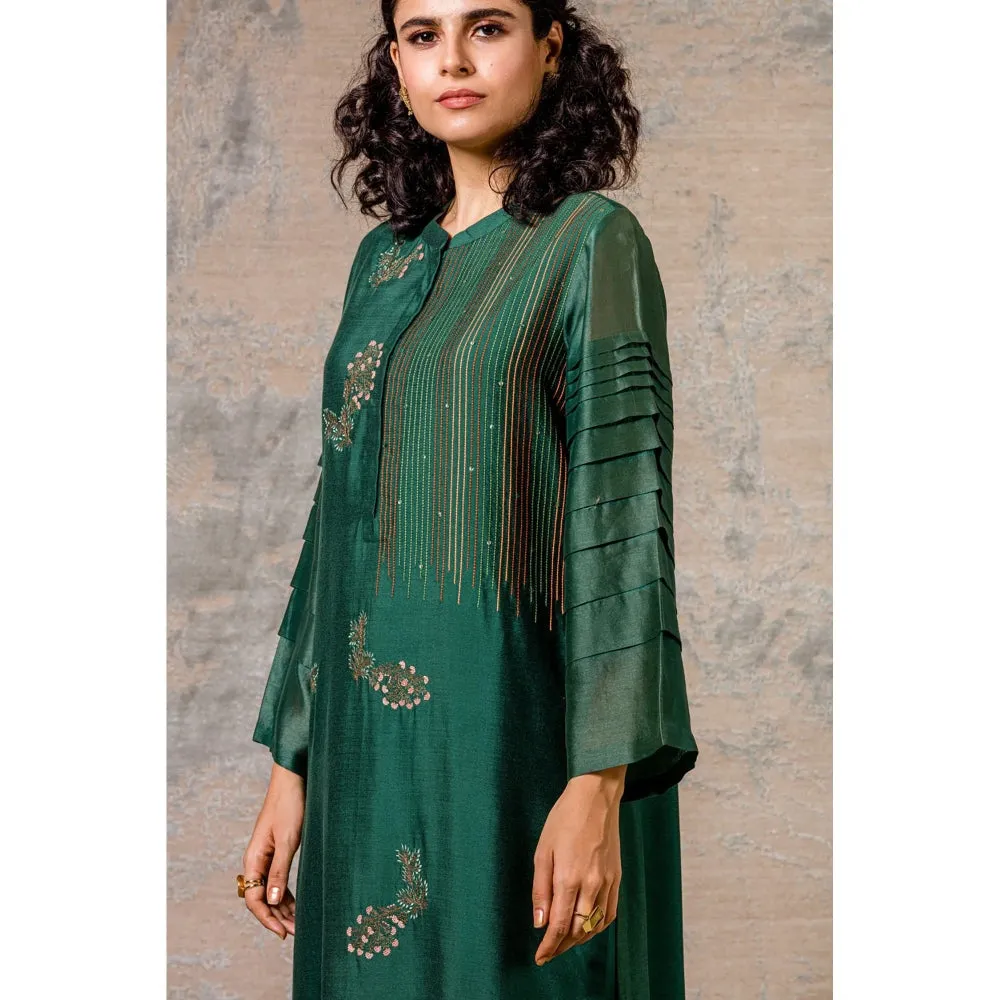 Devnaagri Green Kurta and Pant with Dupatta (Set of 3)