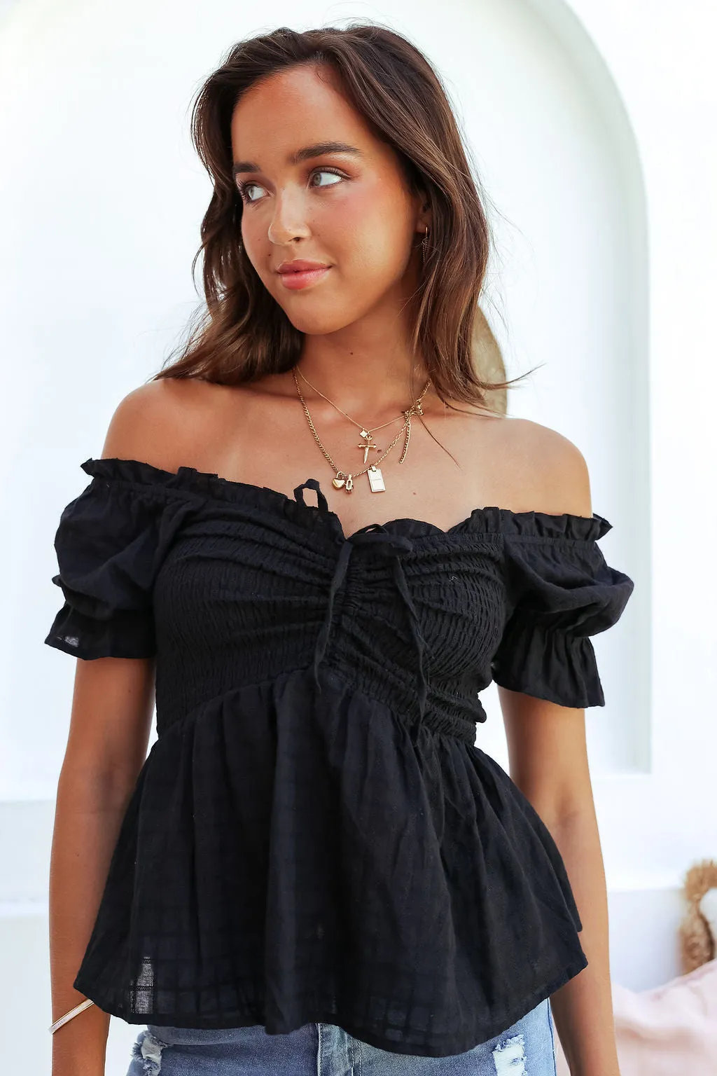 Elton Boho Top -Black