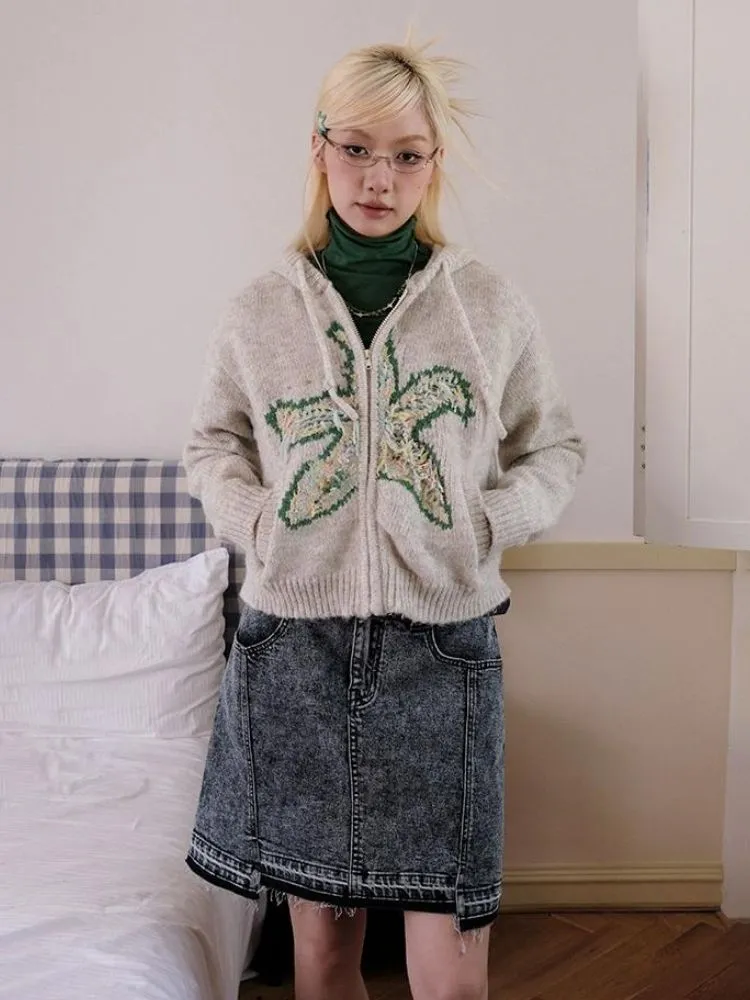 Hooded warm knitted cardigan【s0000003499】