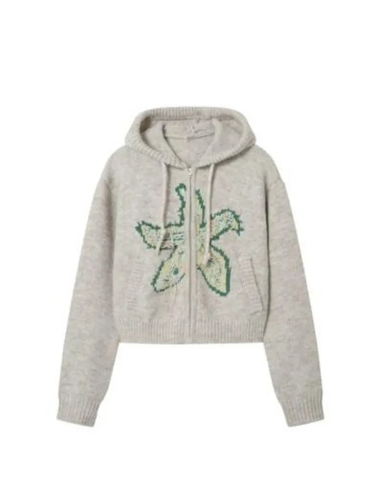 Hooded warm knitted cardigan【s0000003499】