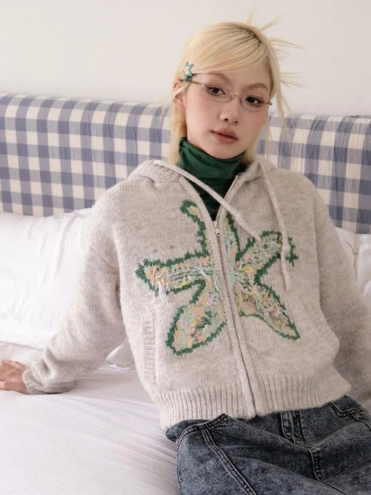 Hooded warm knitted cardigan【s0000003499】
