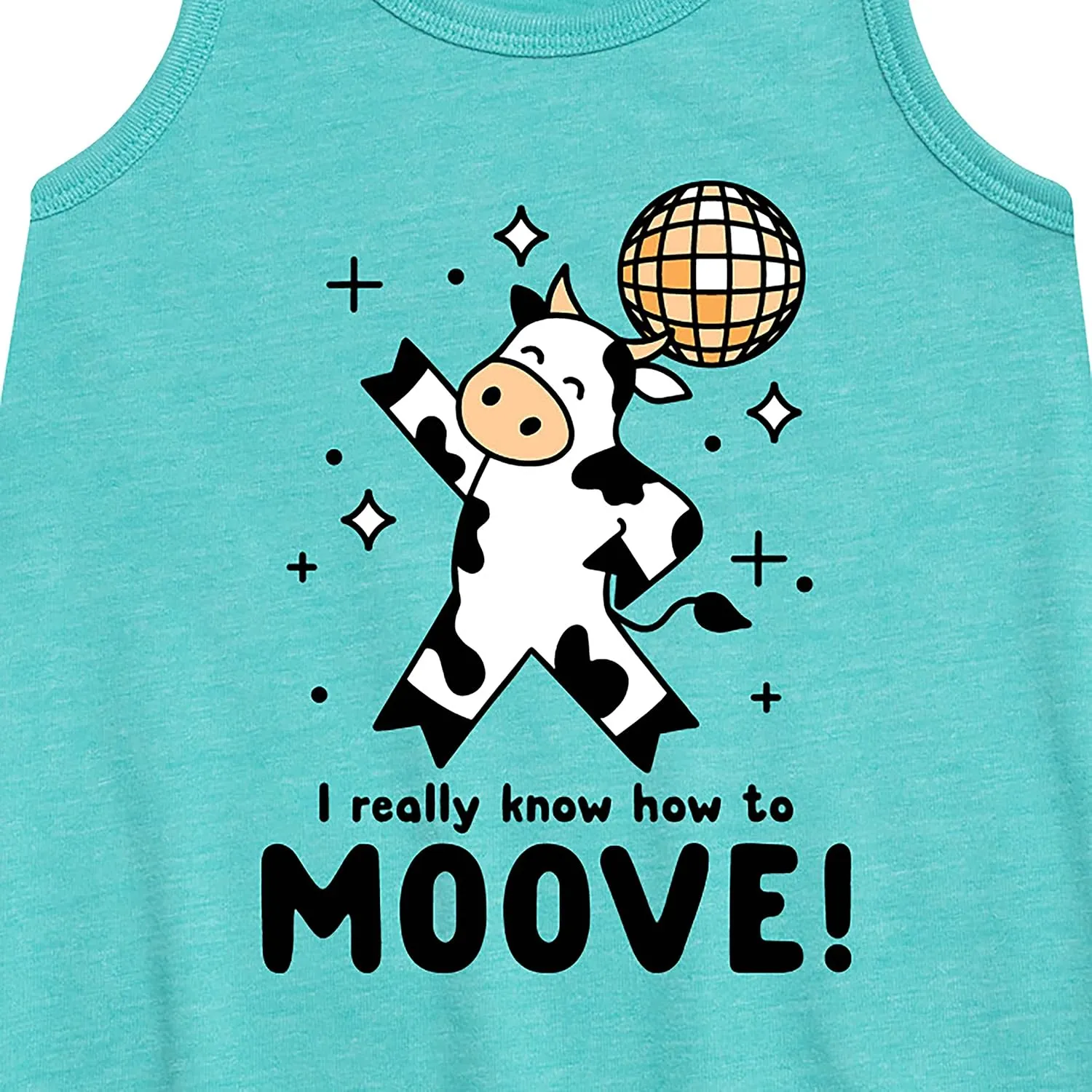 Instant Message - Watch Me Moove Disco Cow - Toddler & Youth Girls A-line Dress
