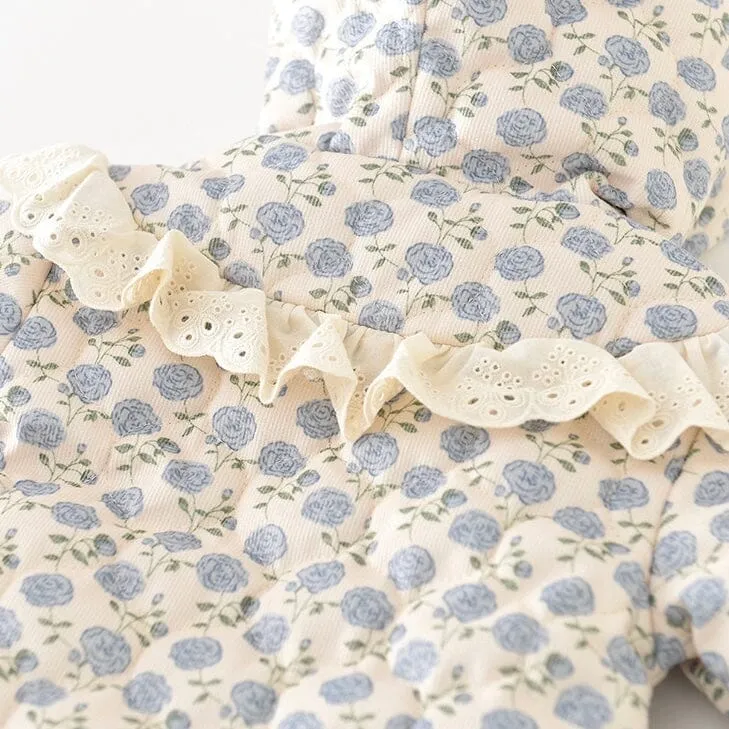 Louise Floral Quilted Baby Romper