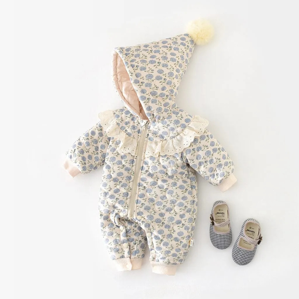 Louise Floral Quilted Baby Romper