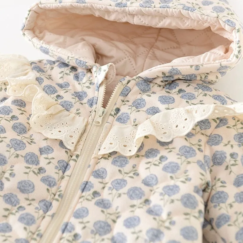 Louise Floral Quilted Baby Romper