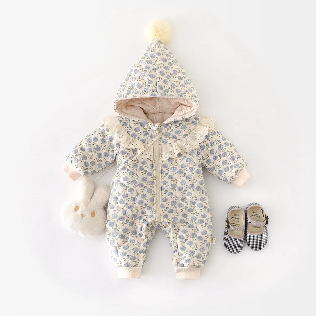 Louise Floral Quilted Baby Romper