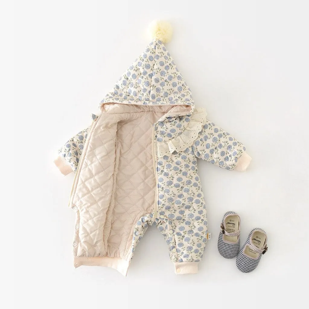 Louise Floral Quilted Baby Romper