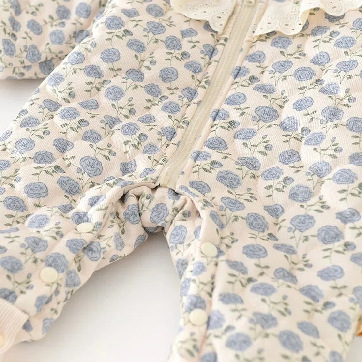 Louise Floral Quilted Baby Romper