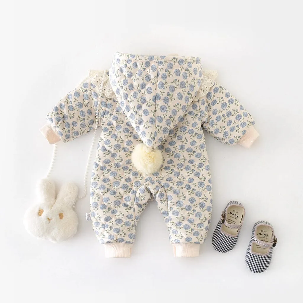 Louise Floral Quilted Baby Romper