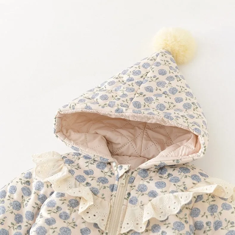 Louise Floral Quilted Baby Romper