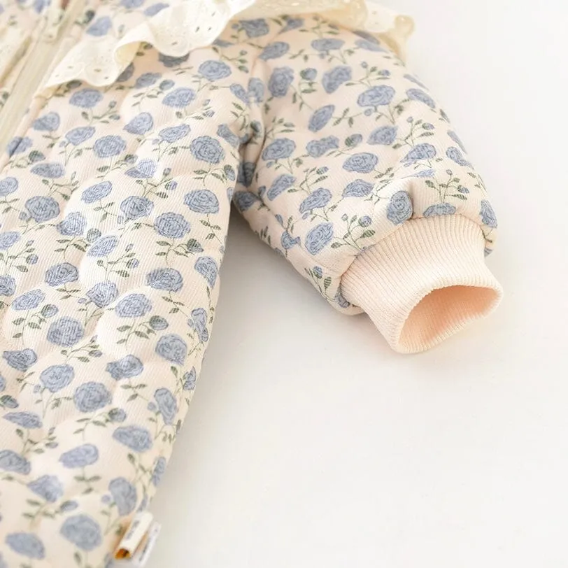 Louise Floral Quilted Baby Romper