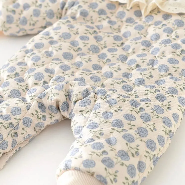 Louise Floral Quilted Baby Romper