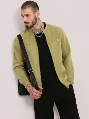 Men Green Solid Pullovers