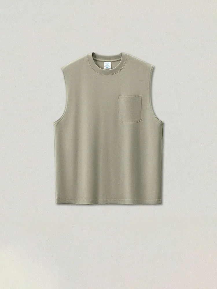 Men'S Cotton Solid Color Tank Vests
