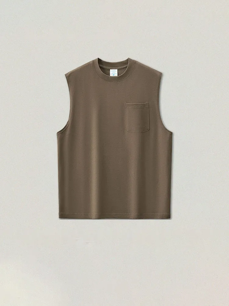 Men'S Cotton Solid Color Tank Vests