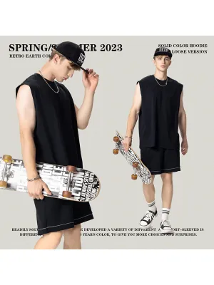 Men'S Cotton Solid Color Tank Vests