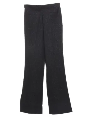 Metallic Pattern Black Trousers - W26 L32