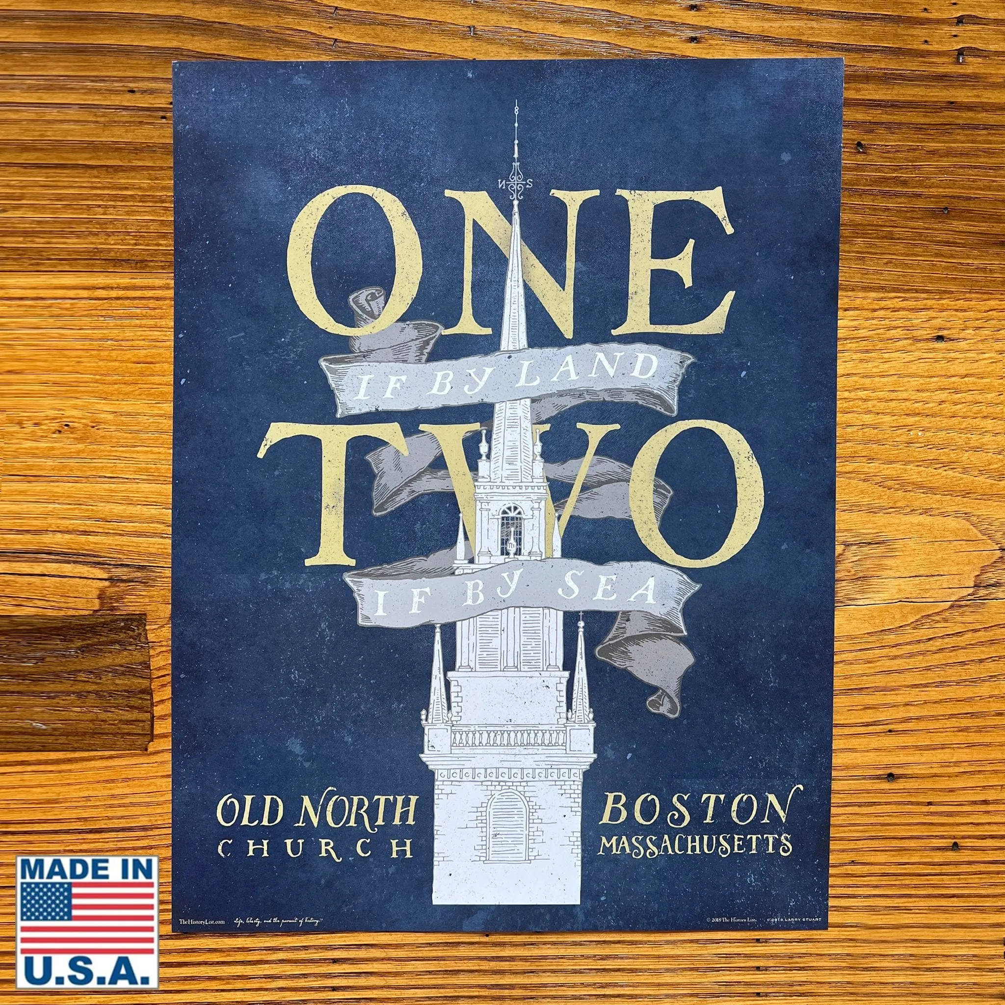 "One if by land . . ." as a small poster