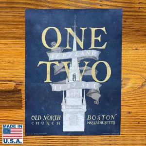 "One if by land . . ." as a small poster