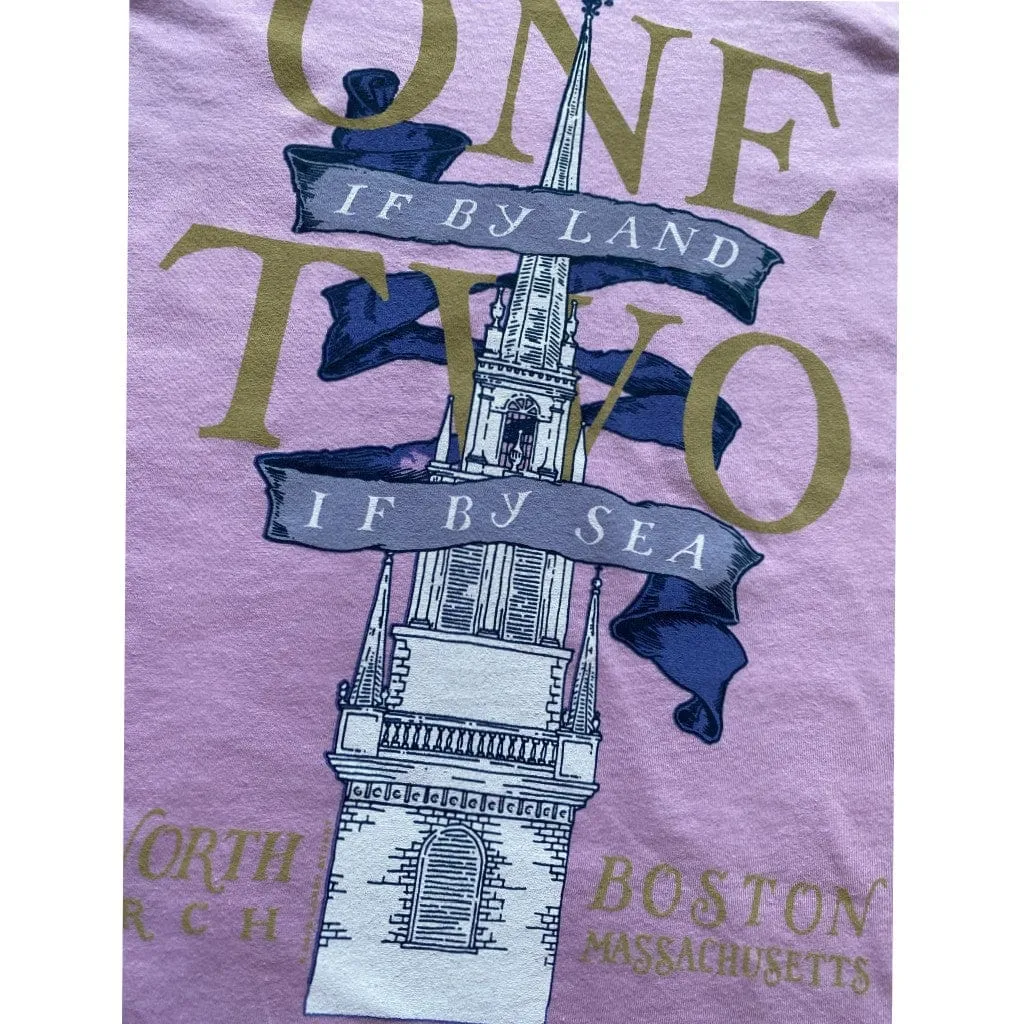 "One if by land" celebrating the midnight ride of Paul Revere Tank top for women