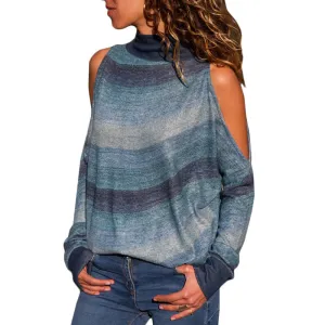 Sexy Turtleneck Cold Shoulder Sweater