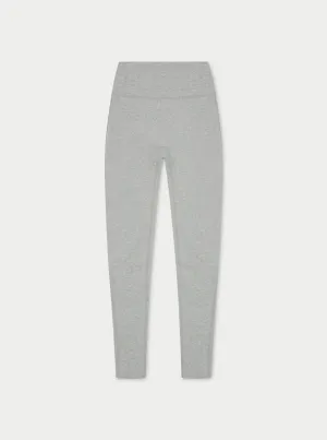 SOFT TOUCH EMBLEM LEGGINGS - GREY MARL
