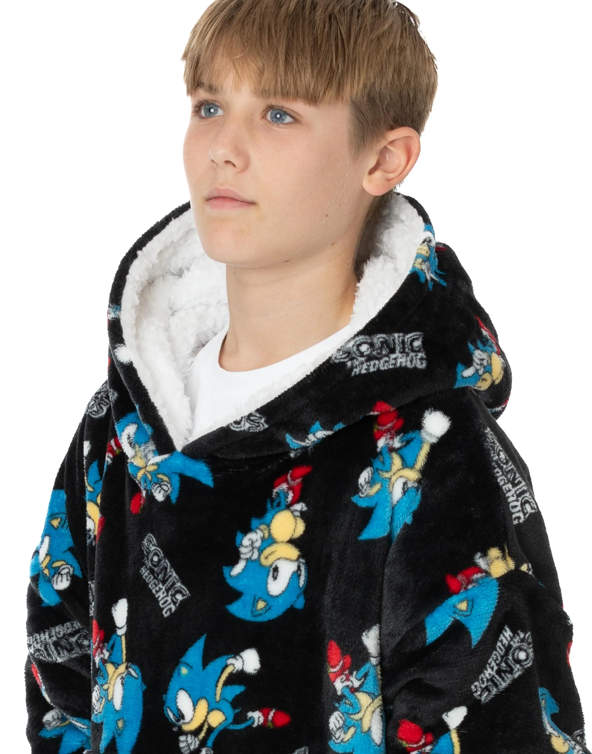 Sonic The Hedgehog Kids Oversized Blanket Hoodie