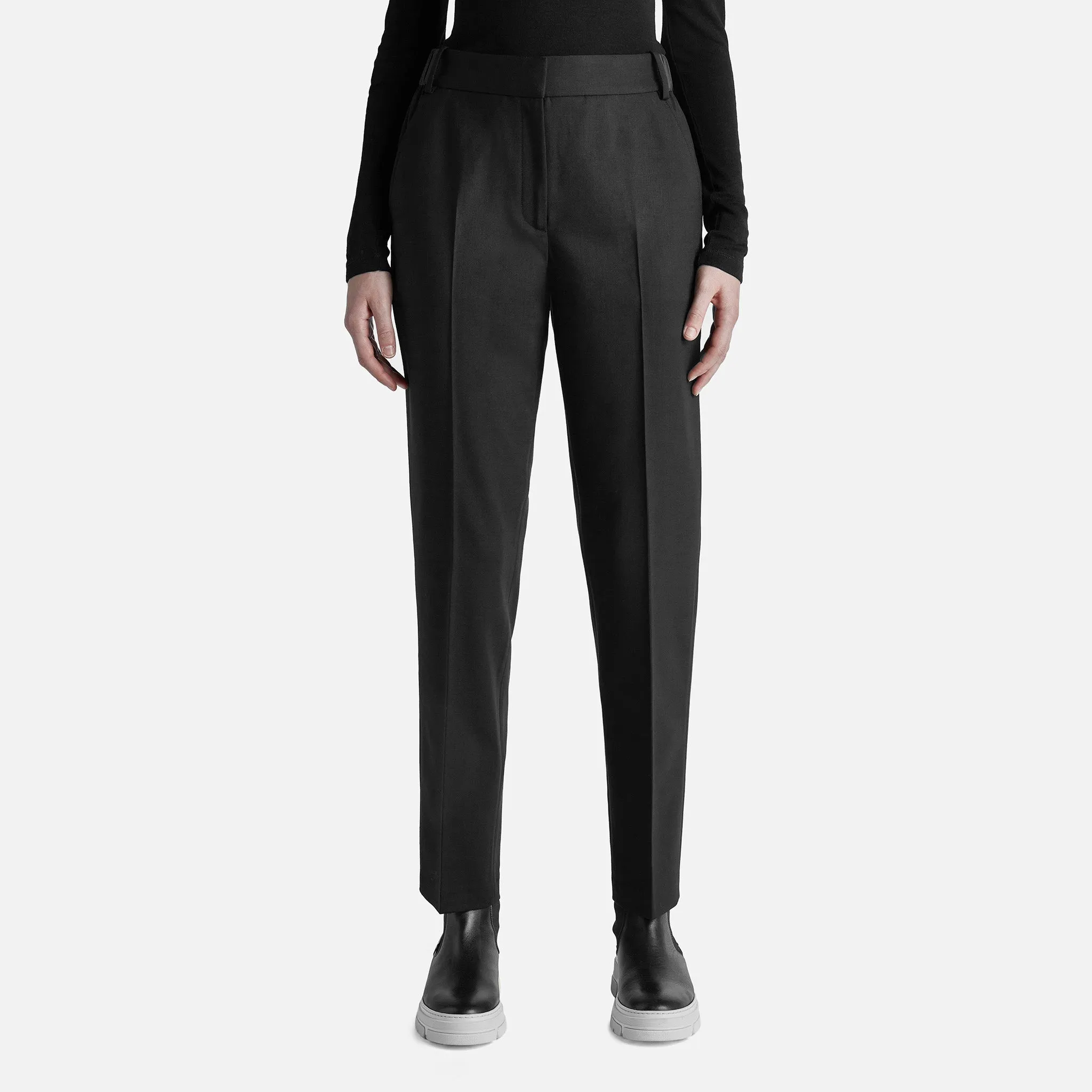 Straight Leg Wool Tech Trouser