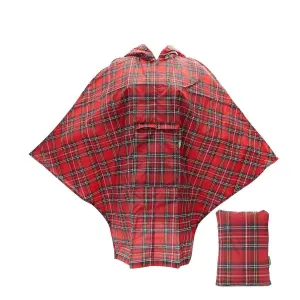 Tartan Waterproof Foldable Adult Poncho